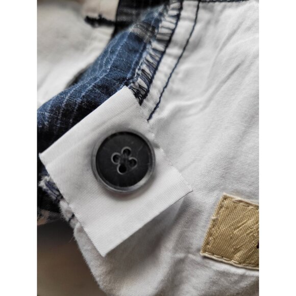 Tommy Bahama Shorts Men 33 Linen Silk Blue Yellow Plaid Flat Front Golf - Picture 8 of 14